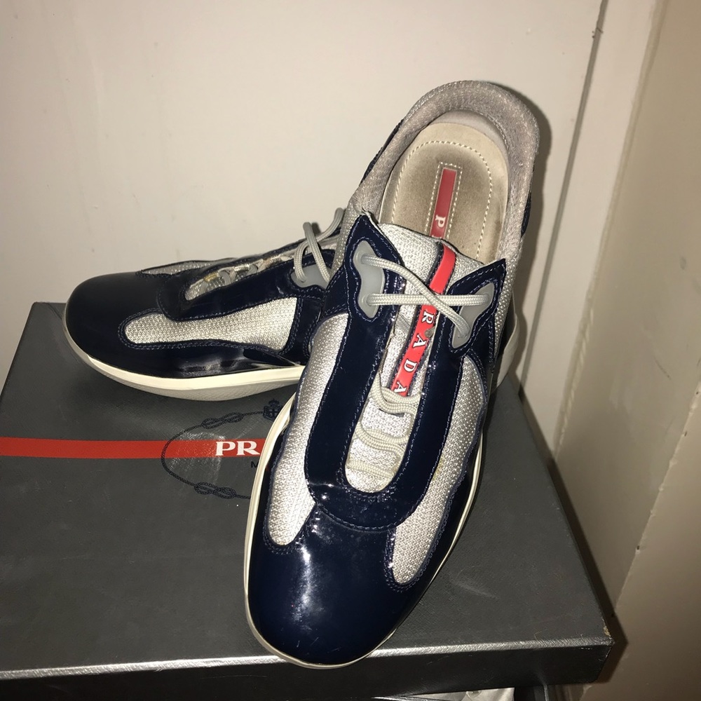 Prada leather Milano 1913 (blue/ gray), serie 3136